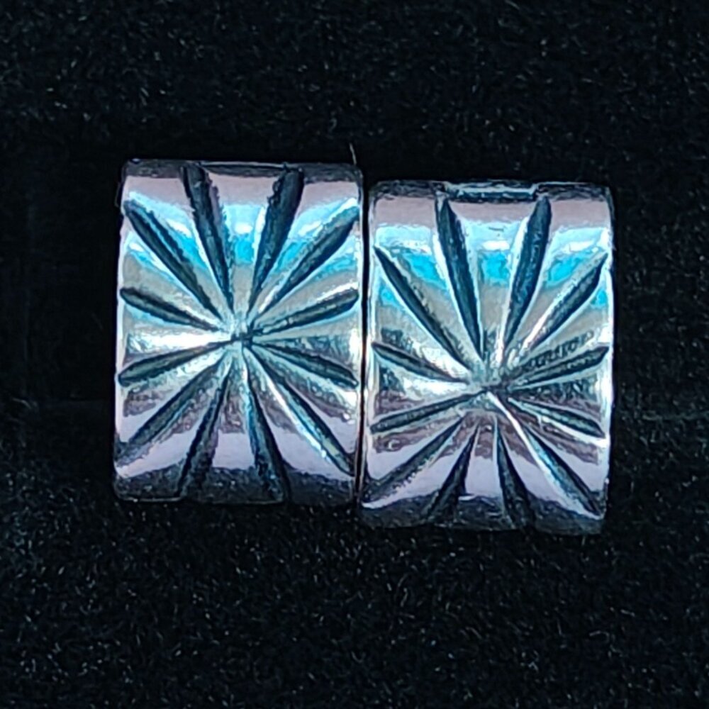 Authentic Pair of Pandora Retired Sterling Silver Sunburst Clips - 790210